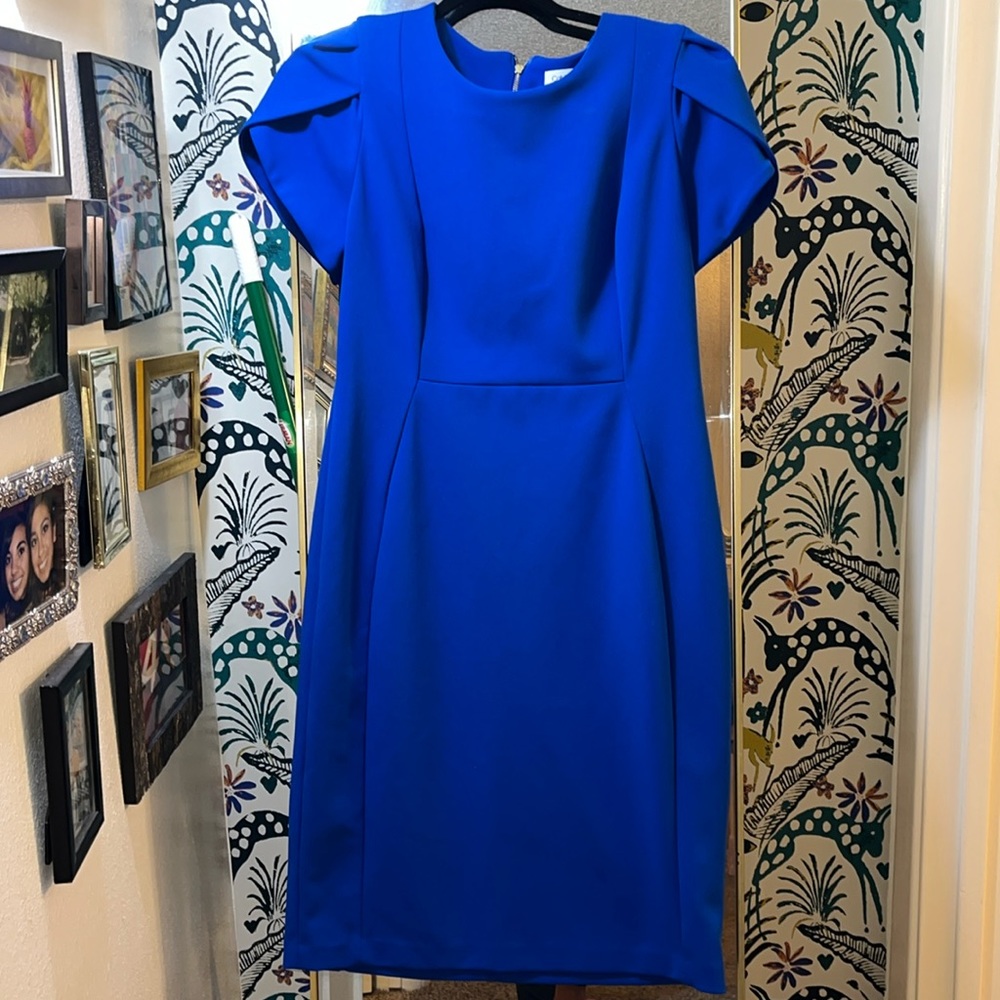 Blue Calvin Klein work dress